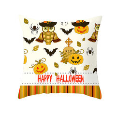 Kodusisustus Halloween Bat Ghost Pumpkin Print Padjapüür Horror Party Polüester padjakate 45x45cm Funda de almohada цена и информация | Аппликации, декорации, наклейки | kaup24.ee