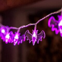 1,5M 10LED Halloweeni LED-valgus kõrvitsa nahkhiire kummituslamp rippuv ornament Rõõmsa Halloweeni peo õuduskaunistus koju цена и информация | Аппликации, декорации, наклейки | kaup24.ee