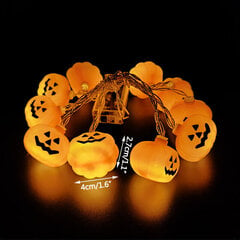 1,5M 10LED Halloweeni LED-valgus kõrvitsa nahkhiire kummituslamp rippuv ornament Rõõmsa Halloweeni peo õuduskaunistus koju цена и информация | Аппликации, декорации, наклейки | kaup24.ee