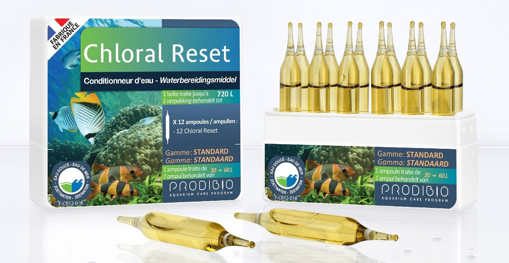 Akvaariumi lisand Prodibio Chloral Reset, 12 tk. hind ja info | Akvaariumid ja seadmed | kaup24.ee