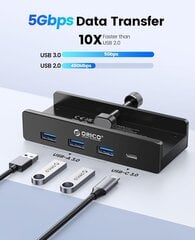 USB-концентратор ORICO цена и информация | Адаптер Aten Video Splitter 2 port 450MHz | kaup24.ee