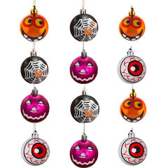 Halloweeni palli kaunistused Head Halloweeni kõrvitsa nahkhiire ämblikuvõrk purunemiskindel pall Halloweeni puu õuepeo kodukaunistused цена и информация | Аппликации, декорации, наклейки | kaup24.ee