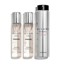 Tualettvesi Chanel Allure Homme Sport EDC meestele 3 x 20 ml цена и информация | Мужские духи | kaup24.ee