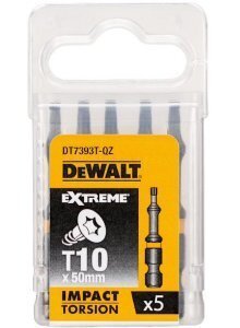 Otsikute komplekt Dewalt Torsion T10x50mm DT7393T, 5 tk hind ja info | Käsitööriistad | kaup24.ee