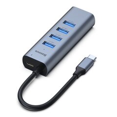 Baseus Enjoy HUB Adapter USB-C to 4x USB 3.0 and USB-C PD, Hall цена и информация | Кабели для телефонов | kaup24.ee