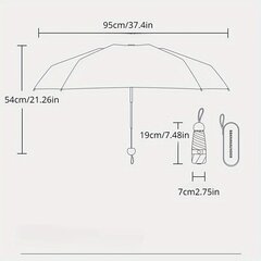 Стильный удобный мини-зонтик 1.0 цена и информация | Женские зонты | kaup24.ee