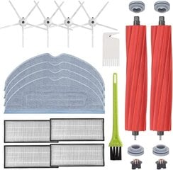 Robotolmuimeja varuosad Roborocki robottolmuimeja S7 S7+ S7 Plus S7 Maxv S7 Maxv Ultra S7 Pro Ultra 2 põhiharja, 4 külgharja, 4 filtrit, 4 niisket salvrätikut цена и информация | Аксессуары для пылесосов | kaup24.ee