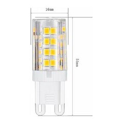 G9 LED lambipirnid, soe valge 3000K 5W G9 LED lambipirn, mis vastab 40W halogeenpirnidele 420 luumenit; ei ole hämardatav, pakis 10 tk [energiaklass A+] hind ja info | Laualambid | kaup24.ee