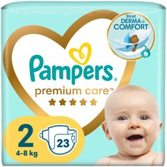 Подгузники PAMPERS Premium Care, Small Pack 2 размер, 4-8 кг, 23 шт. цена и информация | Пеленки | kaup24.ee