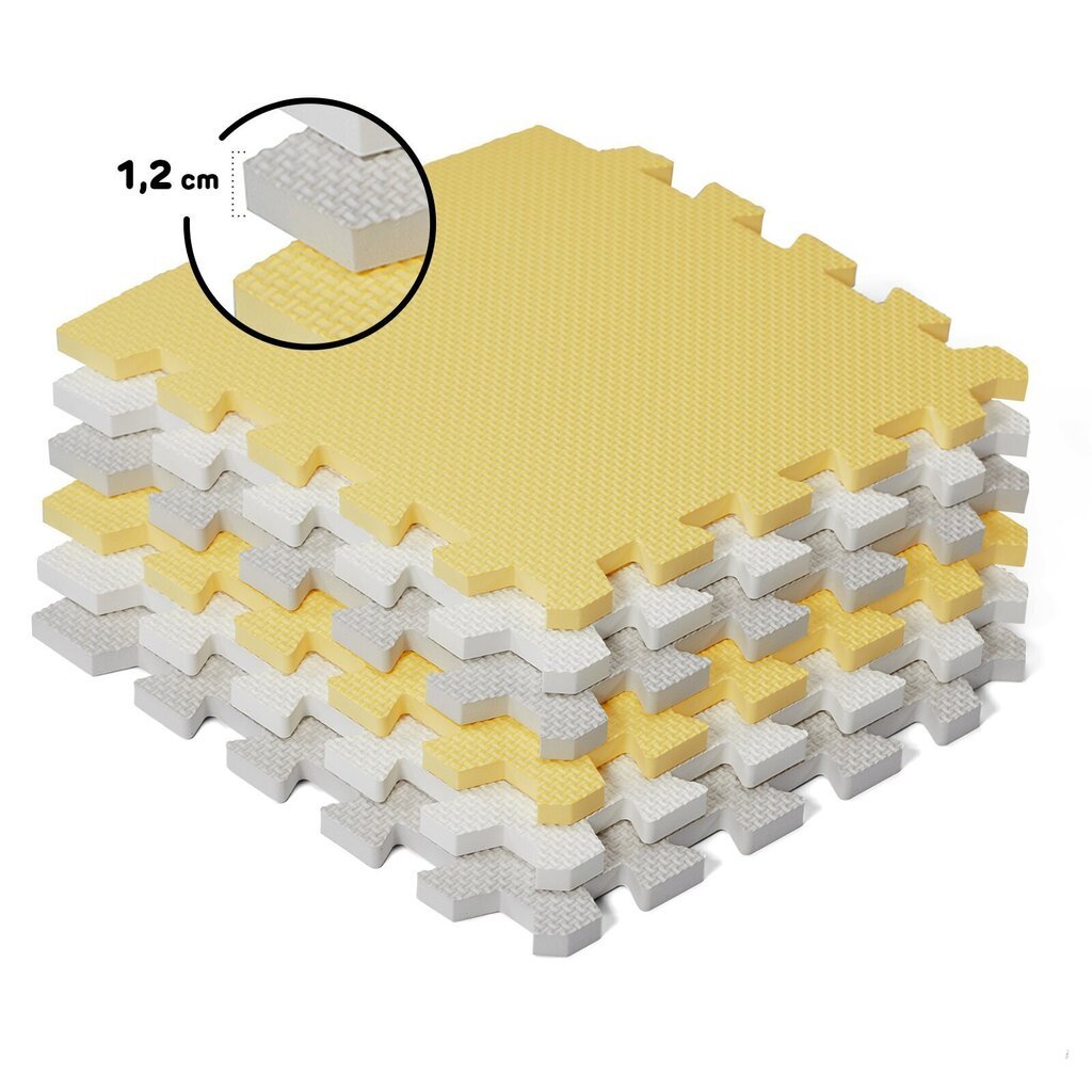 Puslematt Kinderkraft Luno, 30 osa, kollane/hall цена и информация | Tegelustekid | kaup24.ee