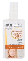 Защита от солнца для чувствительной кожи лица Bioderma Photoderm Mineral Spray SPF50+ 100 г цена и информация | Кремы от загара | kaup24.ee