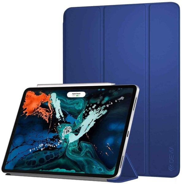 Tahvelarvuti ümbris Devia Leather V2 Apple iPad Pro 11" (2018)  pliiatsitaskuga, Sinine hind | kaup24.ee