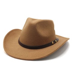 Roll up Brim naiste meeste villane lääne kauboi müts Gentleman Jazz Sombrero Hombre Cap Cowgirl Bowler Cap 56 58CM цена и информация | Мужские шарфы, шапки, перчатки | kaup24.ee