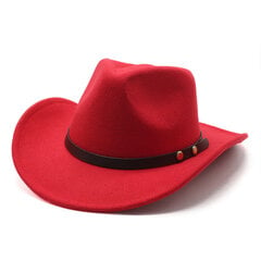 Roll up Brim naiste meeste villane lääne kauboi müts Gentleman Jazz Sombrero Hombre Cap Cowgirl Bowler Cap 56 58CM hind ja info | Meeste sallid, mütsid ja kindad | kaup24.ee