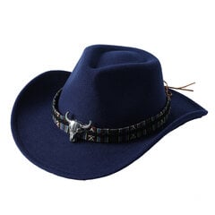 Meeste läänekauboi müts naiste meeste rullitud servaga Cowgirl Fedora müts nahast Fedora mütsiga Toca Toca ratsumütsi цена и информация | Мужские шарфы, шапки, перчатки | kaup24.ee