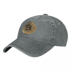 Unisex täiskasvanute kauboimüts Bitcoin BTC krüptovaluuta reguleeritav pesapallimüts Trucker Cap Retro teksakübarad isamüts цена и информация | Мужские шарфы, шапки, перчатки | kaup24.ee