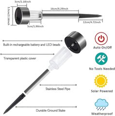 Päikeseenergiaga välisvalgustid, juhtmevaba LED-aiavalgustid päikeseenergiaga välisvalgustid - valge (10 tk) цена и информация | Гирлянды | kaup24.ee