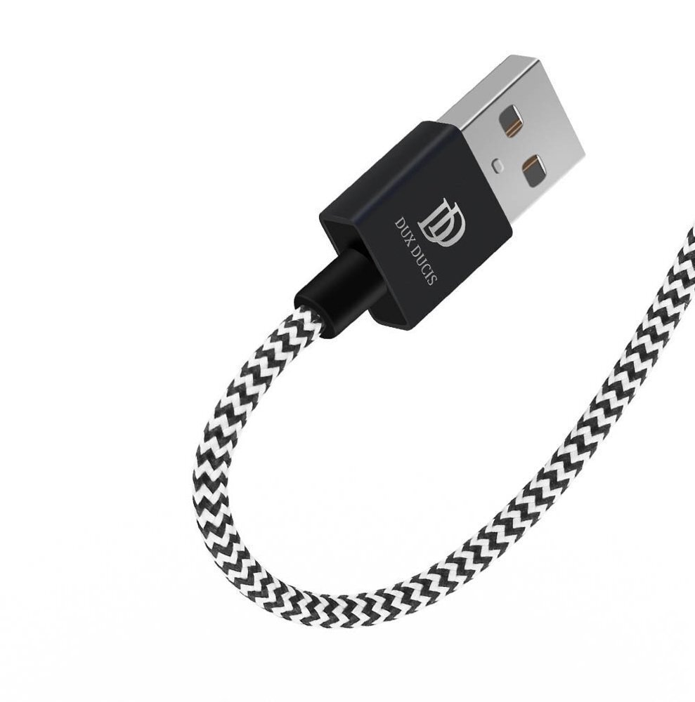 Dux Ducis K-ONE Seeria USB / Lightning 2.1A 1m kaabel, Must hind ja info | Mobiiltelefonide kaablid | kaup24.ee