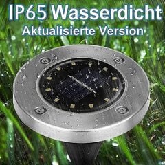 Päikeseenergia maa-alused valgustid, aiavalgustid, aiavalgustid, dekoratiivvalgustid 12 LED valge valgus (8 tk) цена и информация | Гирлянды | kaup24.ee