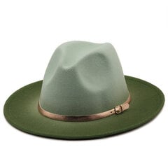 Moodne Unisex Vintage läänekauboi müts klassikaline meeste Briti stiilis džässimüts naiste laia äärega gradient suure äärega Fedora hind ja info | Meeste sallid, mütsid ja kindad | kaup24.ee