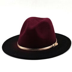 Moodne Unisex Vintage läänekauboi müts klassikaline meeste Briti stiilis džässimüts naiste laia äärega gradient suure äärega Fedora hind ja info | Meeste sallid, mütsid ja kindad | kaup24.ee