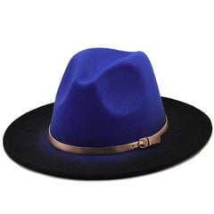 Moodne Unisex Vintage läänekauboi müts klassikaline meeste Briti stiilis džässimüts naiste laia äärega gradient suure äärega Fedora hind ja info | Meeste sallid, mütsid ja kindad | kaup24.ee