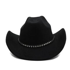 Gentleman Western Cowboy müts meeste vintage laia äärega Cowgirl džässimüts nahast Toca Sombrero mütsiga hind ja info | Meeste sallid, mütsid ja kindad | kaup24.ee