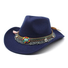 Western Cowboy müts meestele naistele ühevärviline Jazz Montana Sombrero Hombre müts Suurus 56 58cm цена и информация | Мужские шарфы, шапки, перчатки | kaup24.ee