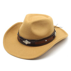 Western Cowboy Müts Meestele Moevöö Härrasmees La Cowgirl Jazz Cap Church Fedoras Mütsid gorros hombre hind ja info | Meeste sallid, mütsid ja kindad | kaup24.ee