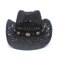 Mehed Naised Straw Western Cowboy mütsid Laia äärega päikesekübar Suvemütsid Sombrero Travel Sunbonnet Street Style Beach Suurus US 7 1 4 UK L цена и информация | Мужские шарфы, шапки, перчатки | kaup24.ee