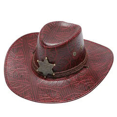 Retro Sheriff Cap Western Cowboy Hat Meeste päikesekaitsekreem koos tuuleköiega päikesevarju müts Ratsutamine Turismi Välismägironimismüts hind ja info | Meeste sallid, mütsid ja kindad | kaup24.ee