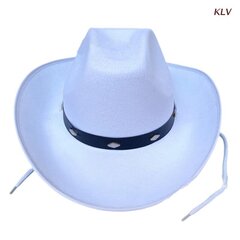 Vintage Fedora Hat Naised Mehed Vilt Naiste Cowboy Mütsid Peo Neet Decor Western Style Top Kapotiga Meeste Cosplay Müts цена и информация | Мужские шарфы, шапки, перчатки | kaup24.ee