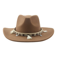 Fedorase naiste mütsid Vilditud meeste müts Panama Western Cowboy Band Casual Vintage laia äärega kauboimüts Chapeu Masculino Sombrero hind ja info | Meeste sallid, mütsid ja kindad | kaup24.ee