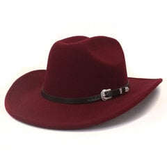 Vintage meeste läänekauboi müts vööga talvine sügise rullimine äärega Cowgirl jazz Church Cap Sombrero Hombre hind ja info | Meeste sallid, mütsid ja kindad | kaup24.ee