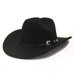 Vintage meeste läänekauboi müts vööga talvine sügise rullimine äärega Cowgirl jazz Church Cap Sombrero Hombre hind ja info | Meeste sallid, mütsid ja kindad | kaup24.ee