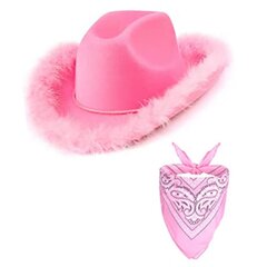 Kauboi müts Prillid Bandana Bachelorette Bandanas Cowgirl Hat Naiste Bachelorette Party Pruudirekvisiidid Cowgirl Cosplay hind ja info | Meeste sallid, mütsid ja kindad | kaup24.ee