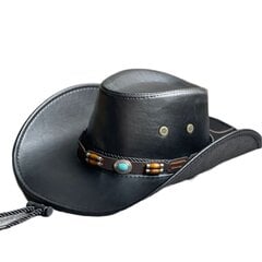 Moodne kunstnahast Western Cowboy müts naistele Mehed Vintage Gentleman Kleit Mütsid Panama Cowgirl Jazz Cap Sombrero Hombre Mütsid hind ja info | Meeste sallid, mütsid ja kindad | kaup24.ee