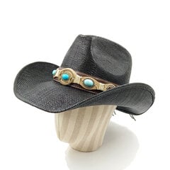 Kauboi müts Mood trükkimine Vana õlgkübar Meeste suvine õues reisimine rannamüts Unisex Solid Western Cowboy Hat цена и информация | Мужские шарфы, шапки, перчатки | kaup24.ee