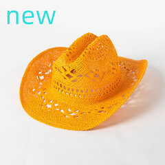 Kauboi müts Mood trükkimine Vana õlgkübar Meeste suvine õues reisimine rannamüts Unisex Solid Western Cowboy Hat hind ja info | Meeste sallid, mütsid ja kindad | kaup24.ee