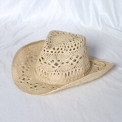 Kauboi müts Mood trükkimine Vana õlgkübar Meeste suvine õues reisimine rannamüts Unisex Solid Western Cowboy Hat цена и информация | Мужские шарфы, шапки, перчатки | kaup24.ee