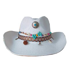 Kuninglik Sinine CowboyMüts Päevalille Aksessuaarid Kauboi õlgkübar Meeste ja naiste õues reisimine Rannamüts Unisex Western Cowboy Hat цена и информация | Мужские шарфы, шапки, перчатки | kaup24.ee