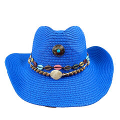 Suvine kauboi müts Bohemian Accessories Denim õlgkübar Meeste ja naiste välireisimine rannamüts Unisex Western Cowboy Hat цена и информация | Мужские шарфы, шапки, перчатки | kaup24.ee