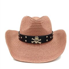 Suvine kauboi müts Bohemian Accessories Denim õlgkübar Meeste ja naiste välireisimine rannamüts Unisex Western Cowboy Hat цена и информация | Мужские шарфы, шапки, перчатки | kaup24.ee