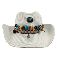 Suvine kauboi müts Bohemian Accessories Denim õlgkübar Meeste ja naiste välireisimine rannamüts Unisex Western Cowboy Hat hind ja info | Meeste sallid, mütsid ja kindad | kaup24.ee