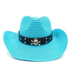 Suvine kauboi müts Bohemian Accessories Denim õlgkübar Meeste ja naiste välireisimine rannamüts Unisex Western Cowboy Hat hind ja info | Meeste sallid, mütsid ja kindad | kaup24.ee