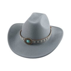 Kauboi müts Western Cowboy Cowgirl meeste müts Panama luksuslik vabaaja vööbänd Khaki kaamel must džässimütsid Sombrero Sombrero Hombre цена и информация | Мужские шарфы, шапки, перчатки | kaup24.ee