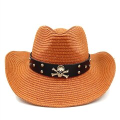 Kauboi müts Cowhead Aksessuaarid õlgkübar Meeste suvine välireisimine rannamüts Unisex Solid Western Cowboy Hat hind ja info | Meeste sallid, mütsid ja kindad | kaup24.ee