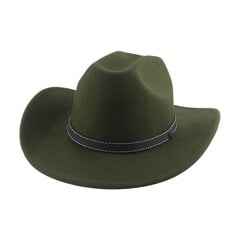 Kauboi müts Fedora mütsid naistele Fedora mütsid Western Cowboy Cowgirl vabaaja vöökleit pulmakaunistusega müts Sombreros Sombrero hind ja info | Meeste sallid, mütsid ja kindad | kaup24.ee