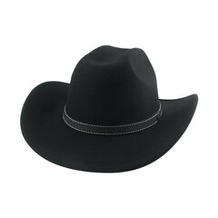 Kauboi müts Fedora mütsid naistele Fedora mütsid Western Cowboy Cowgirl vabaaja vöökleit pulmakaunistusega müts Sombreros Sombrero цена и информация | Мужские шарфы, шапки, перчатки | kaup24.ee