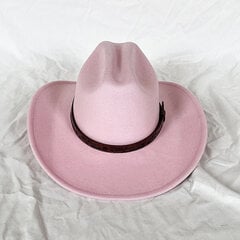 Talvine sügisene meeste lääne kauboimüts härrasmehele Lady Cowgirl jazzmüts laia äärega vildist Fedora müts Sombrero Hombre цена и информация | Мужские шарфы, шапки, перчатки | kaup24.ee